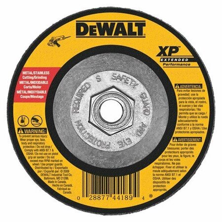 DEWALT Bonded Abrasive, 6in. x 1/4in. x 5/8in.-11 Zirconia Abrasive DW8821